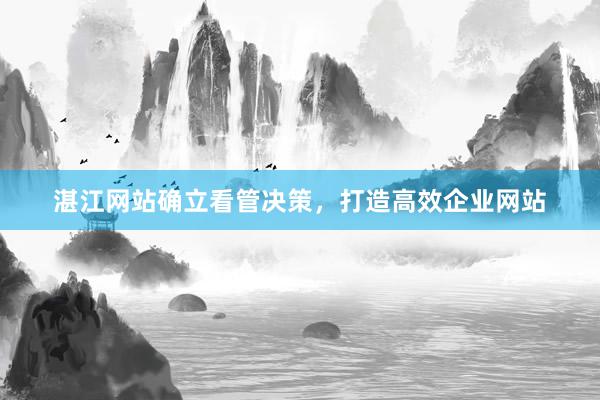 湛江网站确立看管决策，打造高效企业网站
